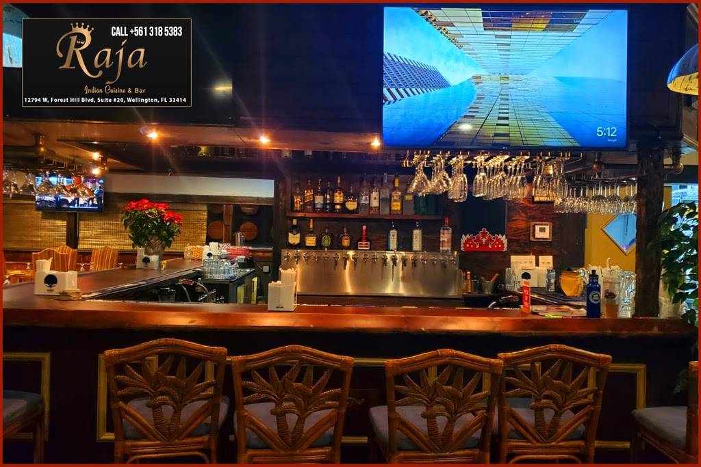 Raja Indian Cuisine & Bar | restaurant | 12974 Forest Hill Blvd, Inside old Wellington mall, Suit #20, Forest Hill Blvd, Wellington, FL 33414, USA | 5613185383 OR +1 561-318-5383