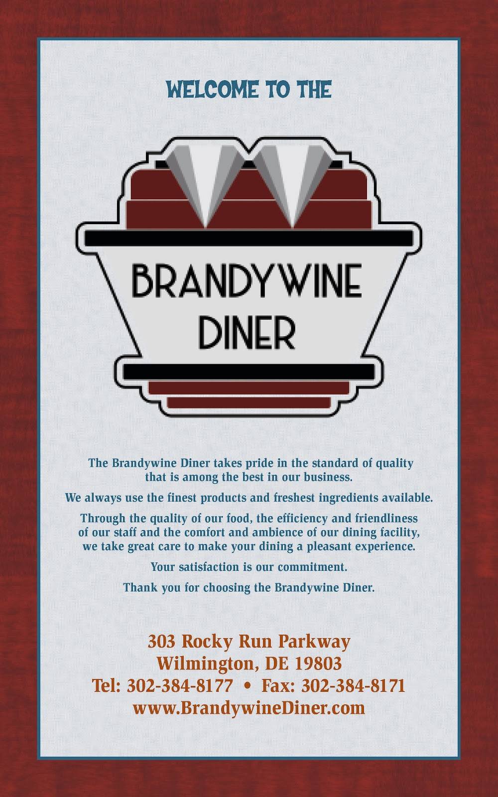 Brandywine Diner | restaurant | 303 Rocky Run Pkwy, Wilmington, DE 19803, USA | 3023848177 OR +1 302-384-8177