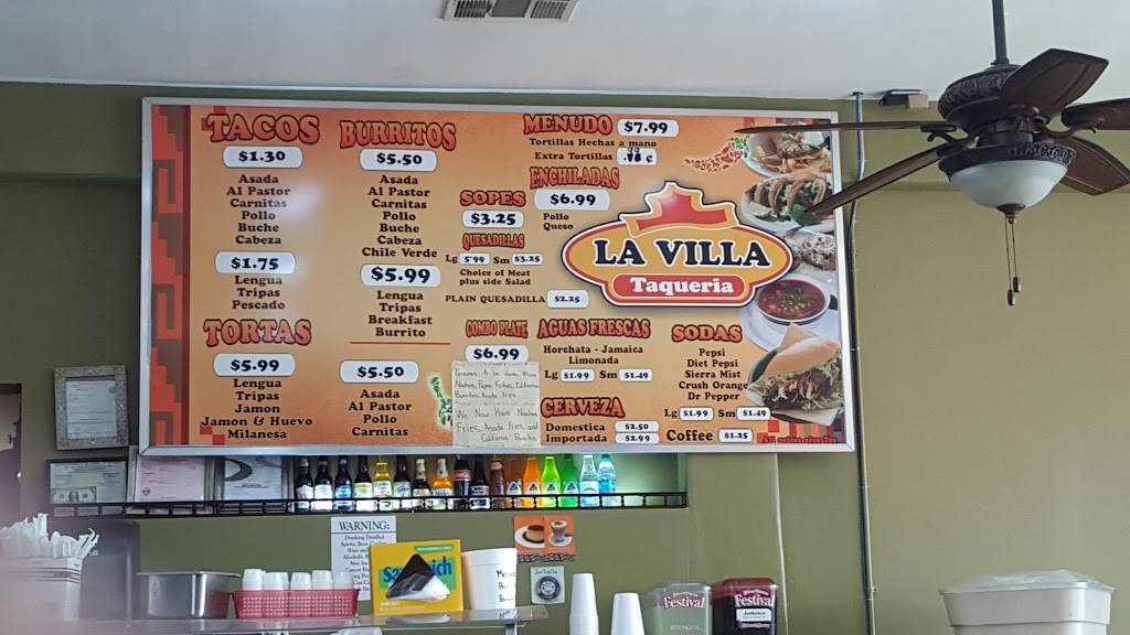 La Villa Taqueria | restaurant | 700 Planz Rd, Bakersfield, CA 93304, USA | 6613979884 OR +1 661-397-9884