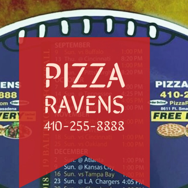 Pizza Ravens | restaurant | 8611 Fort Smallwood Rd D, Pasadena, MD 21122, USA | 4102558888 OR +1 410-255-8888