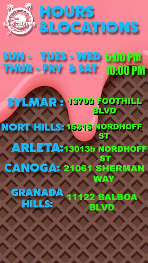 Las crepes | restaurant | 13013b Nordhoff St, Arleta, CA 91331, USA | 8184037998 OR +1 818-403-7998