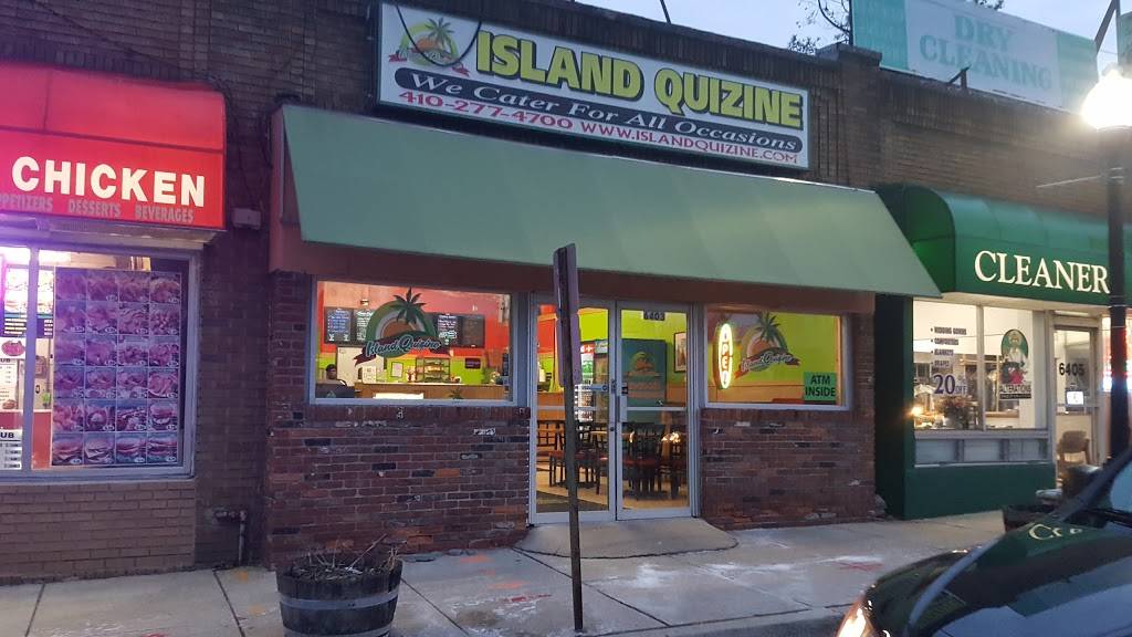 Island Quizine | restaurant | 6403 Windsor Mill Rd, Gwynn Oak, MD 21207, USA | 4102774700 OR +1 410-277-4700