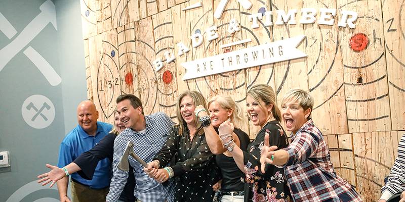 Blade & Timber Axe Throwing - KC | Town Center | restaurant | 5203 W 117th St, Leawood, KS 66211, USA | 9132055421 OR +1 913-205-5421