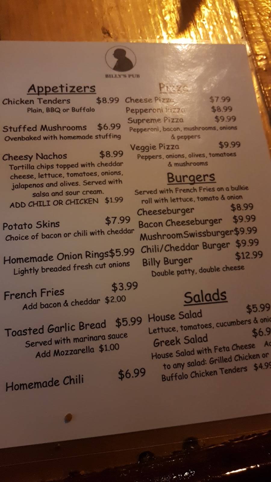 Billys Pub | restaurant | 81 Clinton St, Shrewsbury, MA 01545, USA | 5084253353 OR +1 508-425-3353