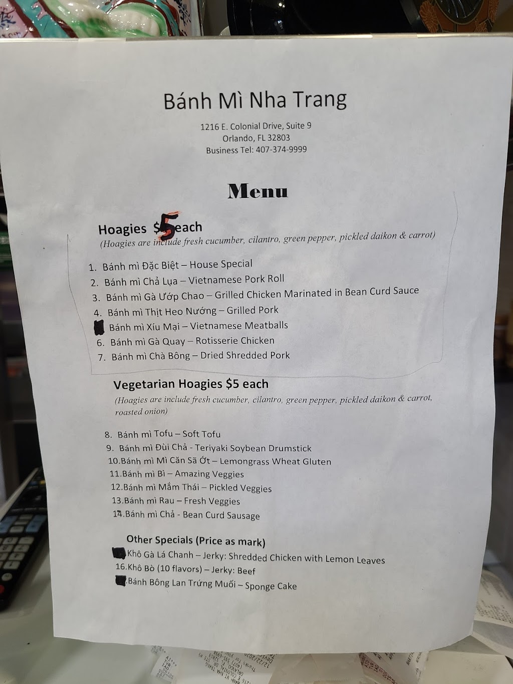 Nha Trang Subs | meal takeaway | 1216 E Colonial Dr #9, Orlando, FL 32803, USA | 4072281740 OR +1 407-228-1740