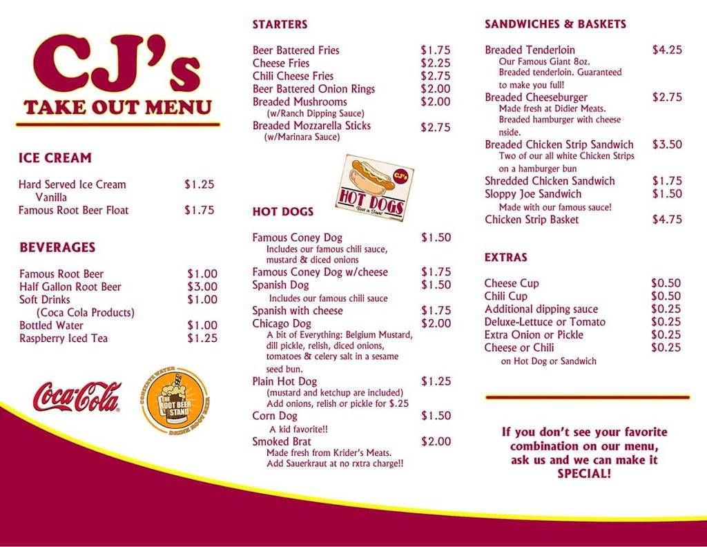 CJs Drive in | restaurant | 502 E Business 30, Columbia City, IN 46725, USA | 2602484555 OR +1 260-248-4555