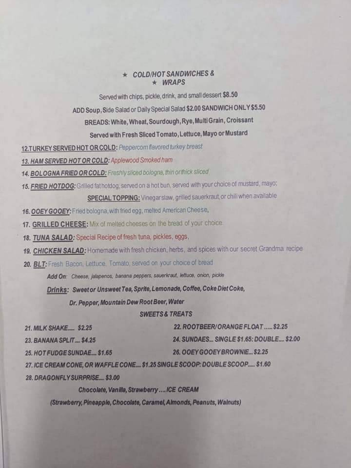 Dragonfly Sandwich Shop | restaurant | Piggott, AR 72454, USA | 8705980500 OR +1 870-598-0500