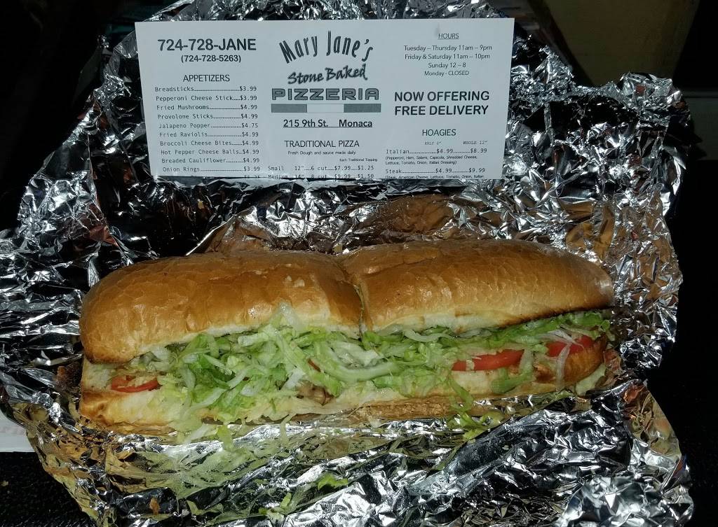 Mary Janes Stone Baked Pizzeria | restaurant | 215 9th St, Monaca, PA 15061, USA | 7247285263 OR +1 724-728-5263