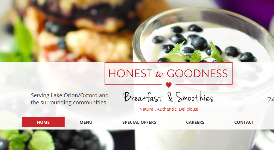 Honest To Goodness Breakfast & Smoothies | restaurant | 1166 S Lapeer Rd, Orion Charter Township, MI 48360, USA | 2486909031 OR +1 248-690-9031