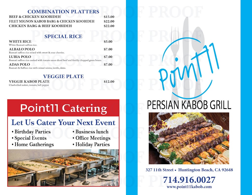 Point 11 Persian Grill | restaurant | 327 11th St, Huntington Beach, CA 92648, USA | 7149160027 OR +1 714-916-0027