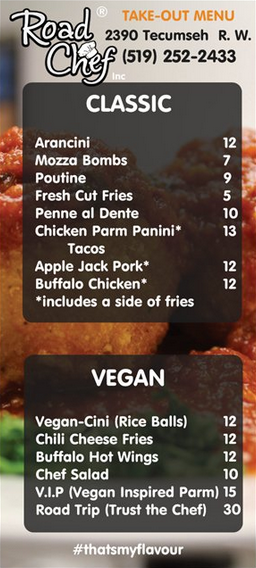 Road Chef | meal takeaway | 2390 Tecumseh Rd W, Windsor, ON N9B 1W1, Canada | 5199782888 OR +1 519-978-2888