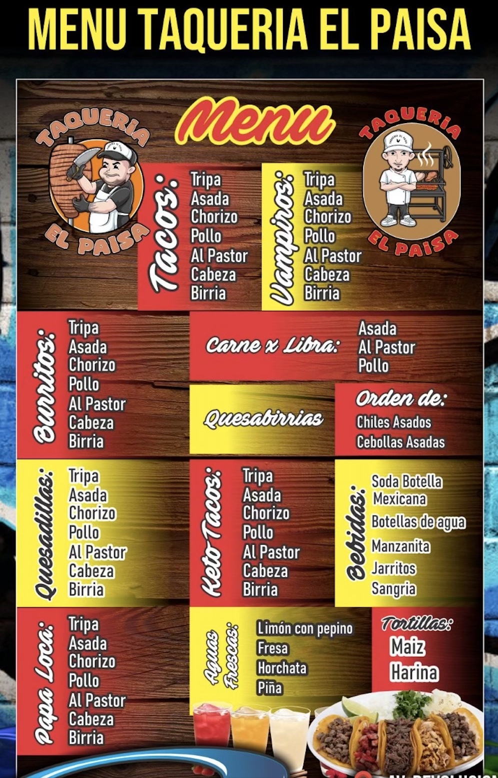 Taqueria El Paisa | restaurant | 7054 W Broadway Rd, Phoenix, AZ 85043, USA | 6026140366 OR +1 602-614-0366