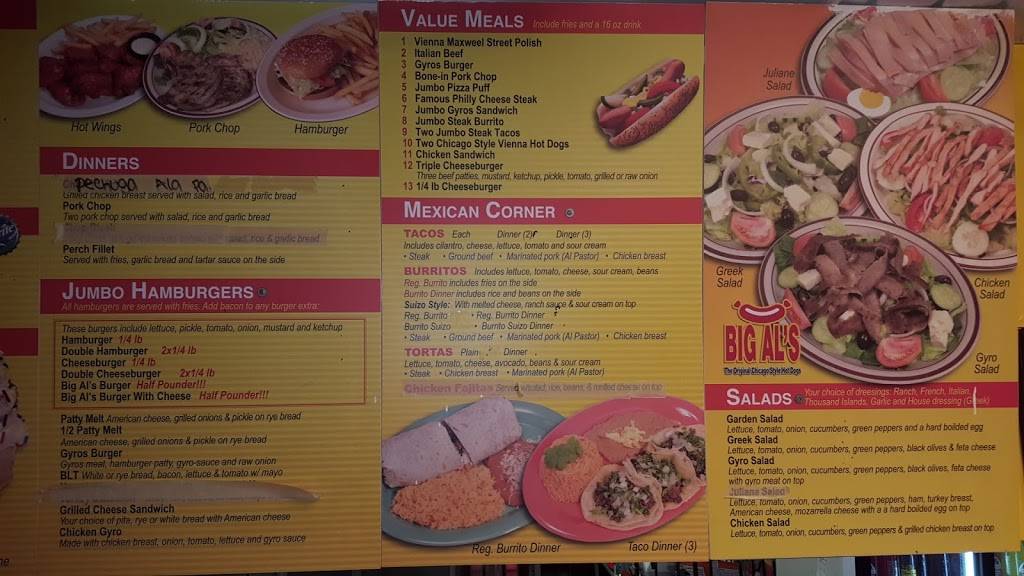 Big Als | restaurant | 5335 S Kedzie Ave, Chicago, IL 60632, USA | 7737787337 OR +1 773-778-7337