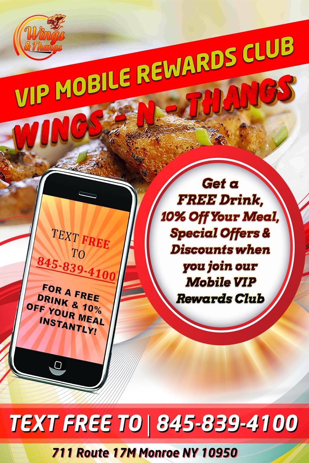 Wings -N- Thangs | restaurant | 711 NY-17M, Monroe, NY 10950, USA | 8452383502 OR +1 845-238-3502