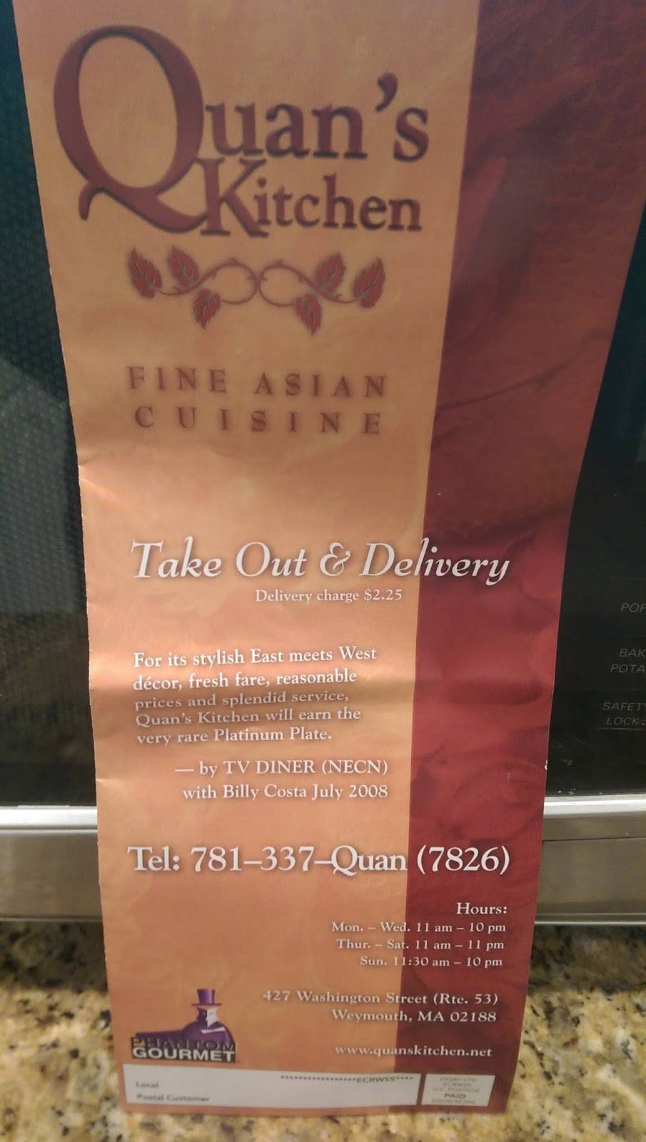 Quans Kitchen | restaurant | 427 Washington St, Weymouth, MA 02188, USA | 7813377826 OR +1 781-337-7826