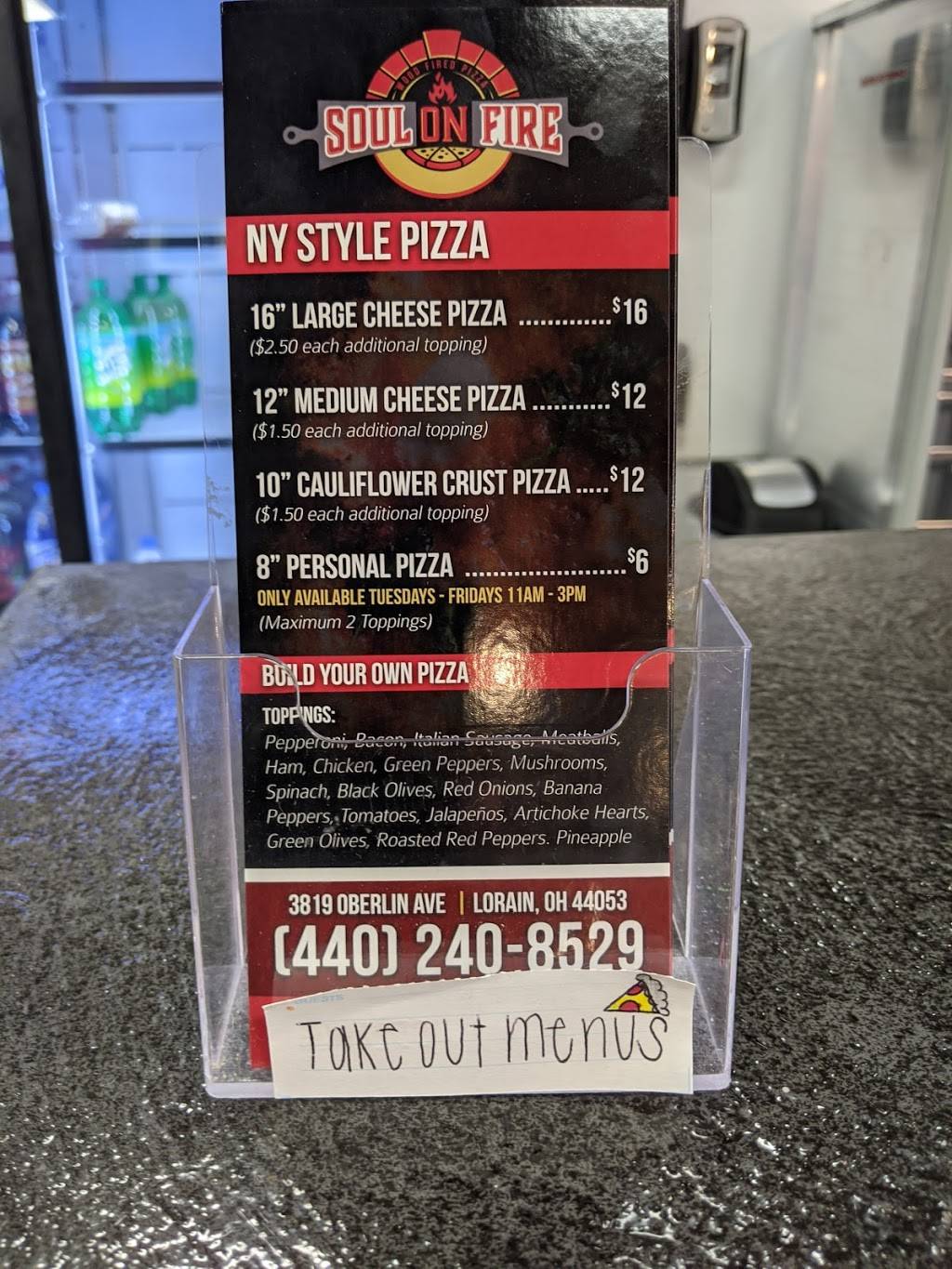 Soul On Fire - Brick Oven Pizza | restaurant | 3819 Oberlin Ave, Lorain, OH 44053, USA | 4402408529 OR +1 440-240-8529