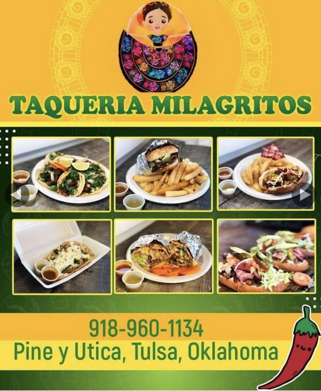 Taqueria Milagritos | restaurant | 1706 E Pine St, Tulsa, OK 74110, USA | 9189601134 OR +1 918-960-1134