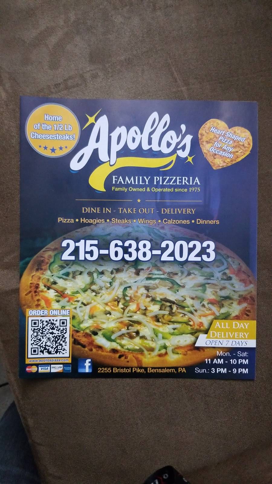 Apollos Family Pizzeria | restaurant | 2255 Bristol Pike, Bensalem, PA 19020, USA | 2156382023 OR +1 215-638-2023