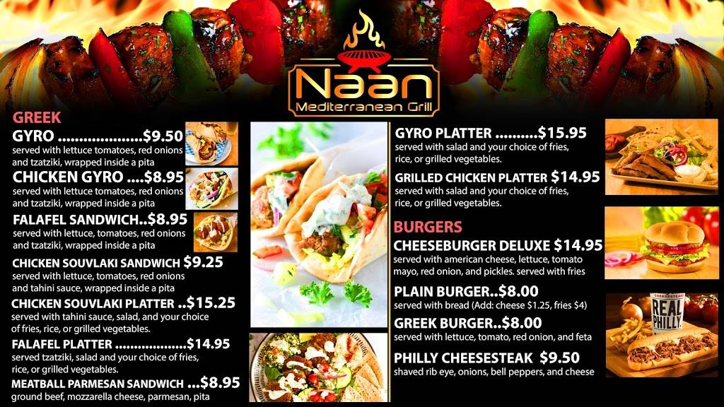 NAAN Mediterranean Grill | restaurant | 27 Woodbury Rd, Hicksville, NY 11801, USA | 5168275033 OR +1 516-827-5033