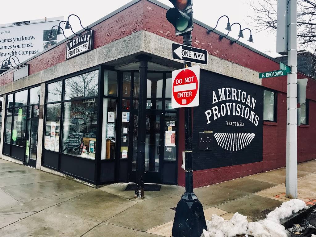 American Provisions | meal takeaway | 613 E Broadway, South Boston, MA 02127, USA | 6172696100 OR +1 617-269-6100