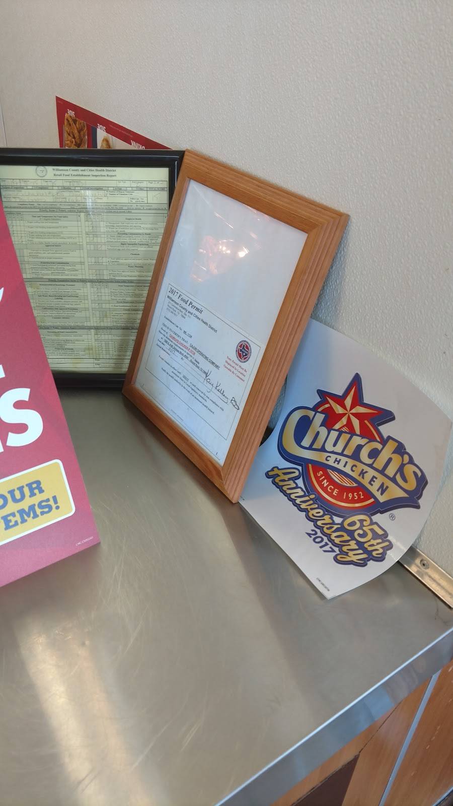 Churchs Chicken | restaurant | 1500 S A.W. Grimes Blvd #300, Round Rock, TX 78664, USA | 5122557755 OR +1 512-255-7755