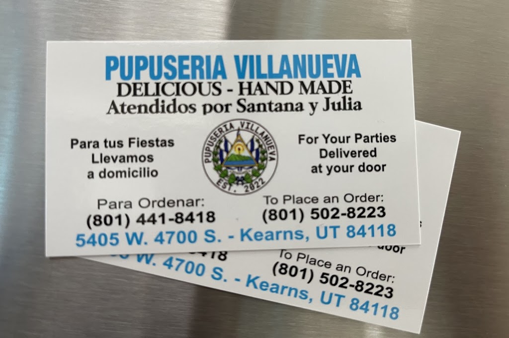 Pupuseria Villanueva | restaurant | 5405 W 4700 S, Kearns, UT 84118, USA | 8014418418 OR +1 801-441-8418