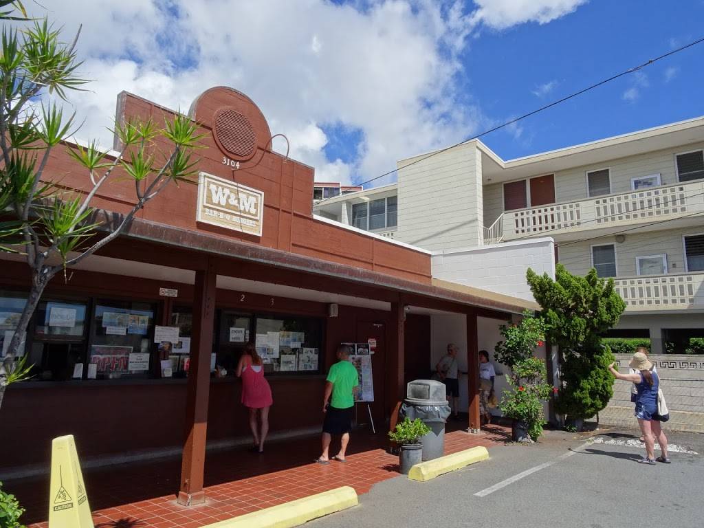 W & M Bar B-Q Burger | restaurant | 3104 Waialae Ave, Honolulu, HI 96816, USA | 8087343350 OR +1 808-734-3350