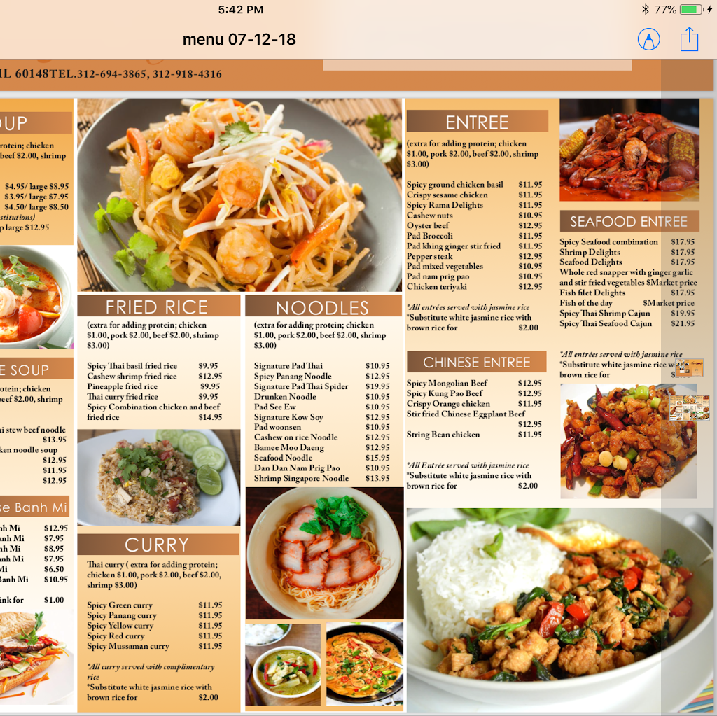 thai sawasdee | restaurant | 4744, 845 E Roosevelt Rd, Lombard, IL 60148, USA | 3126943865 OR +1 312-694-3865
