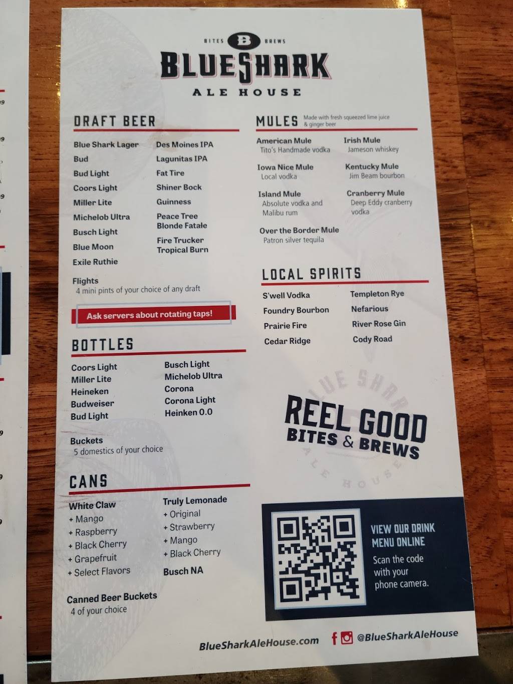 Blue Shark Ale House | restaurant | 3701 NW 86th St, Urbandale, IA 50322, USA | 5156301345 OR +1 515-630-1345