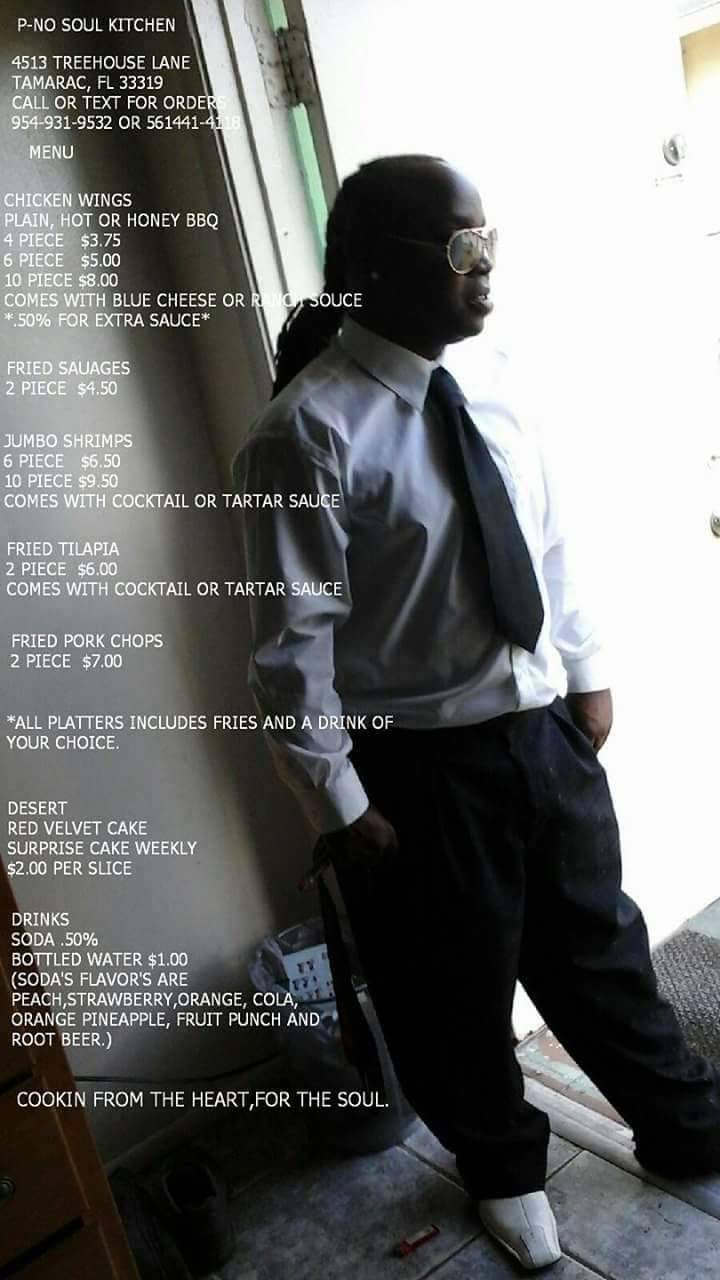 P-Nos Soul Kitchen | restaurant | 734 NW 4th Ave # 5, Fort Lauderdale, FL 33311, USA | 5614414118 OR +1 561-441-4118