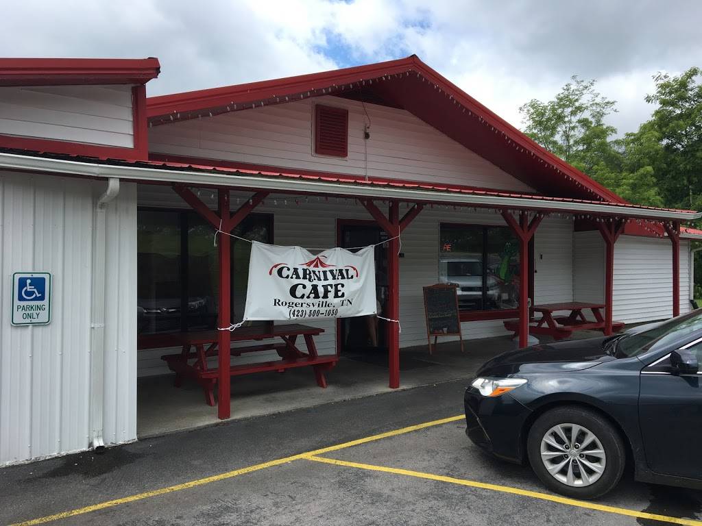 Carnival Cafe | cafe | 7565 US-11W, Rogersville, TN 37857, USA | 4235001050 OR +1 423-500-1050