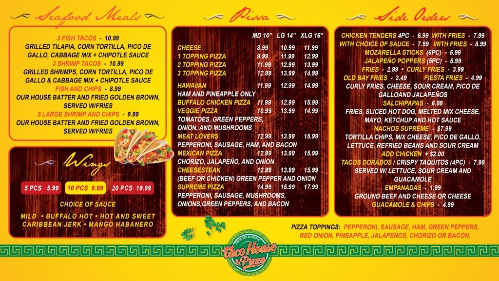 Taco House & Pizza | restaurant | 1727 W 4th St, Wilmington, DE 19805, USA | 3025167984 OR +1 302-516-7984