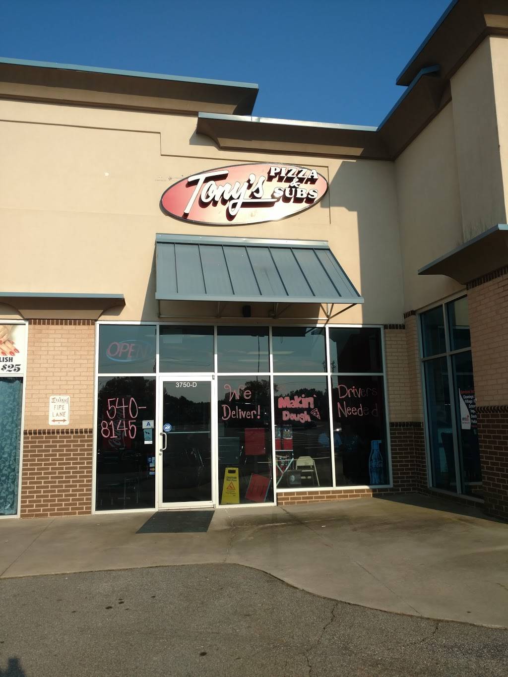 Tonys Pizza & Subs | restaurant | 3750 N Hwy 81, Anderson, SC 29621, USA | 8645408145 OR +1 864-540-8145