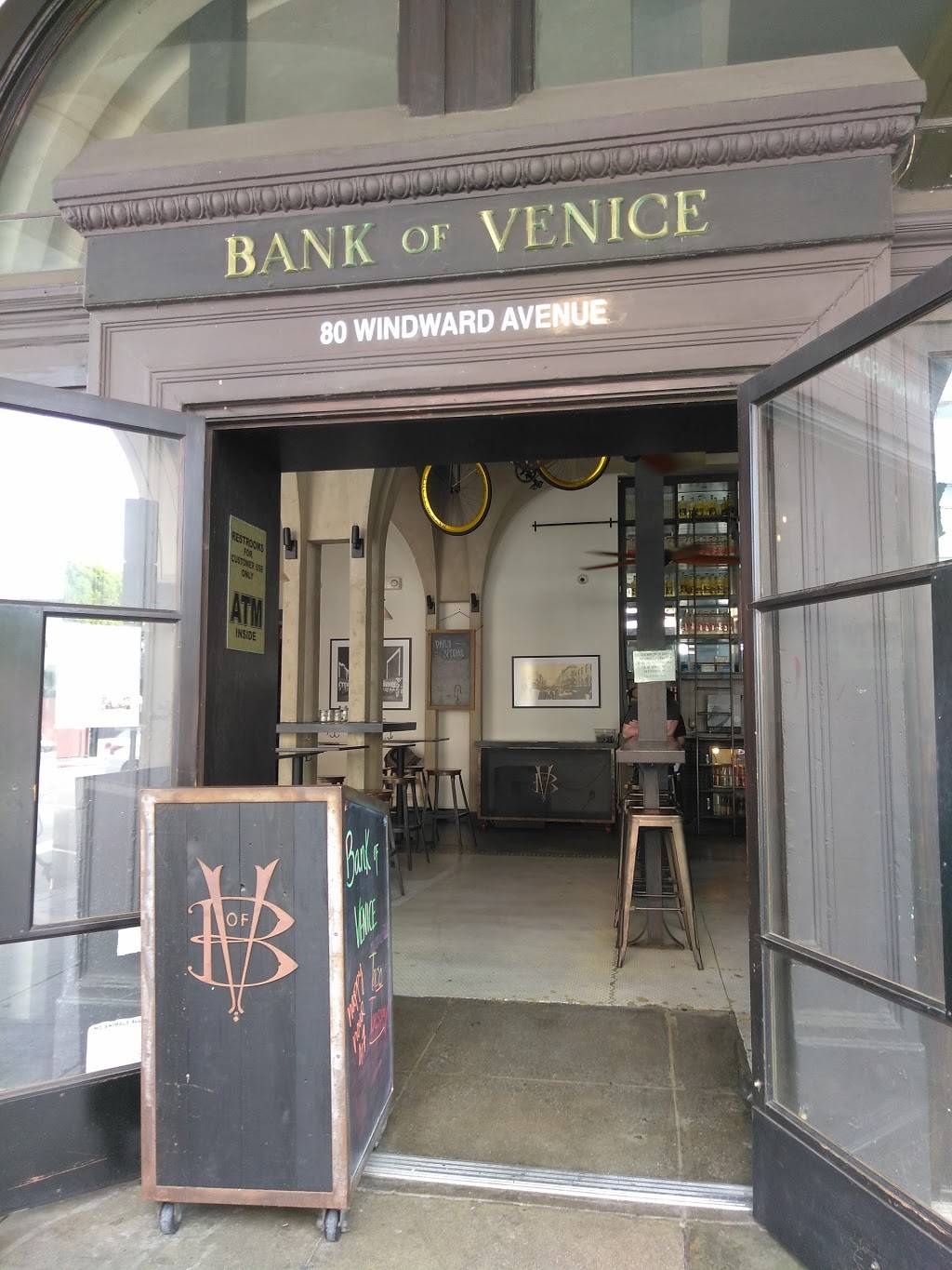Bank of Venice | restaurant | 80 Windward Ave, Venice, CA 90291, USA | 3104505222 OR +1 310-450-5222