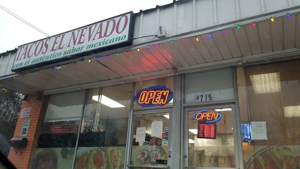 Tacos El Nevado | restaurant | 4715 Central Ave, Charlotte, NC 28205, USA | 7045634667 OR +1 704-563-4667