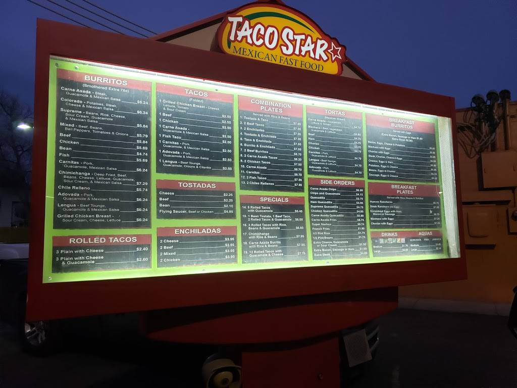 Taco Star | restaurant | 318 N Wahsatch Ave, Colorado Springs, CO 80903, USA | 7196303646 OR +1 719-630-3646