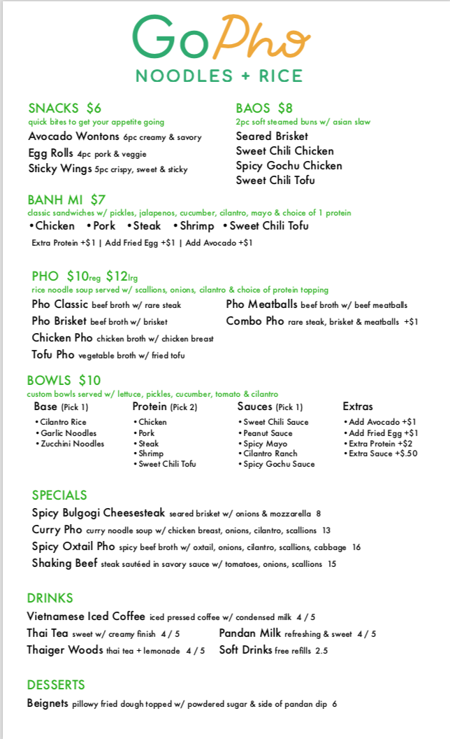 GoPho | restaurant | 2262 S University Dr, Davie, FL 33324, USA | 9543676044 OR +1 954-367-6044