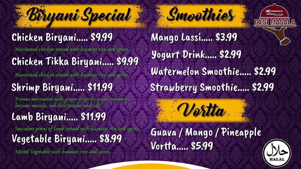 Desi Masala | restaurant | 4680 E 9 Mile Rd, Warren, MI 48091, USA | 5868066518 OR +1 586-806-6518