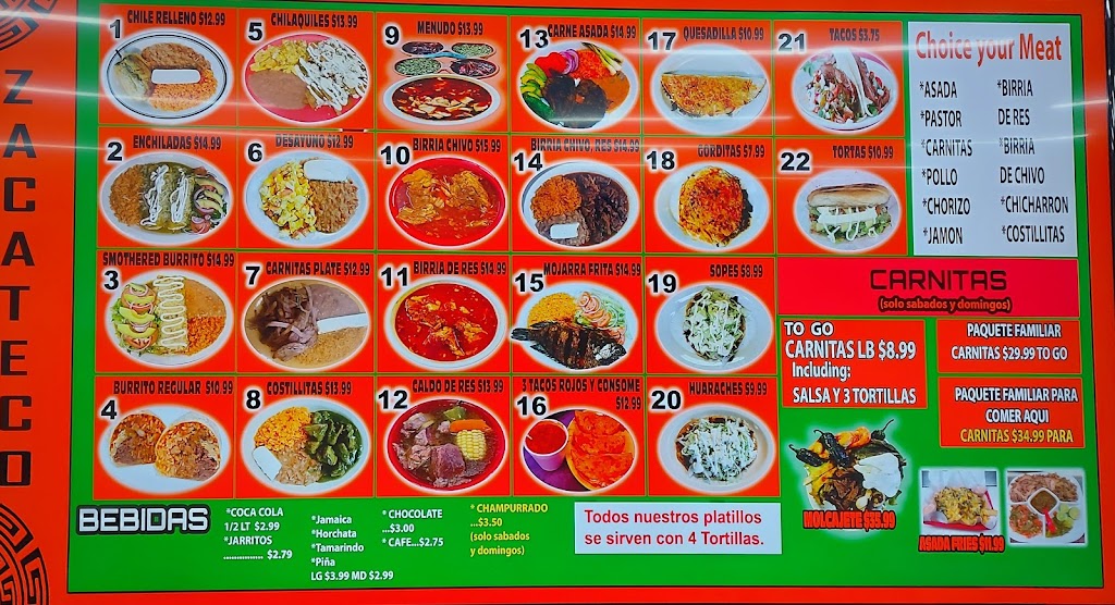 Zacateco | restaurant | 4691 3500 S, West Valley City, UT 84120, USA | 8016669405 OR +1 801-666-9405