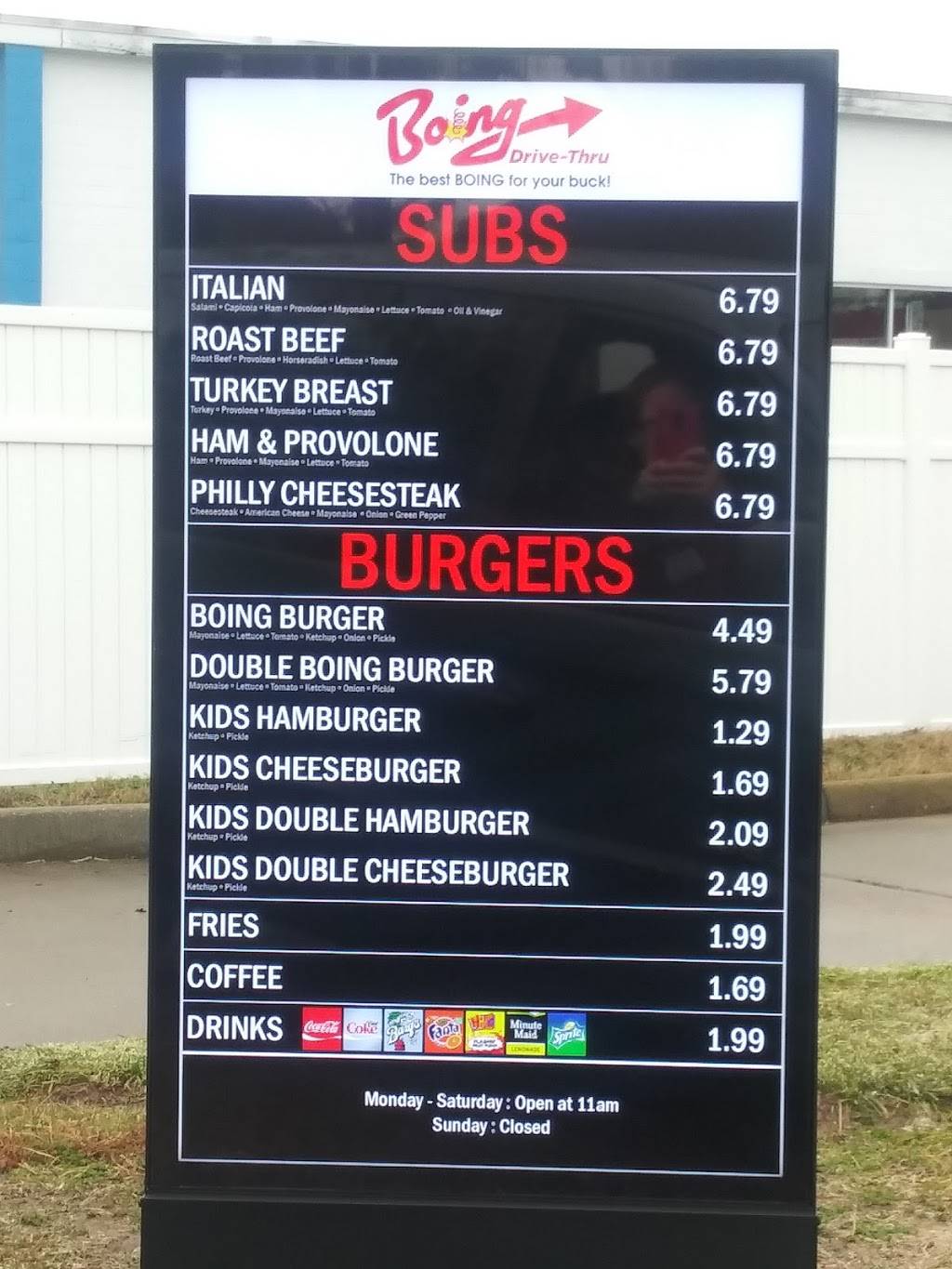 Boing drive-thru | restaurant | 754 J Clyde Morris Blvd, Newport News, VA 23601, USA | 7572232700 OR +1 757-223-2700