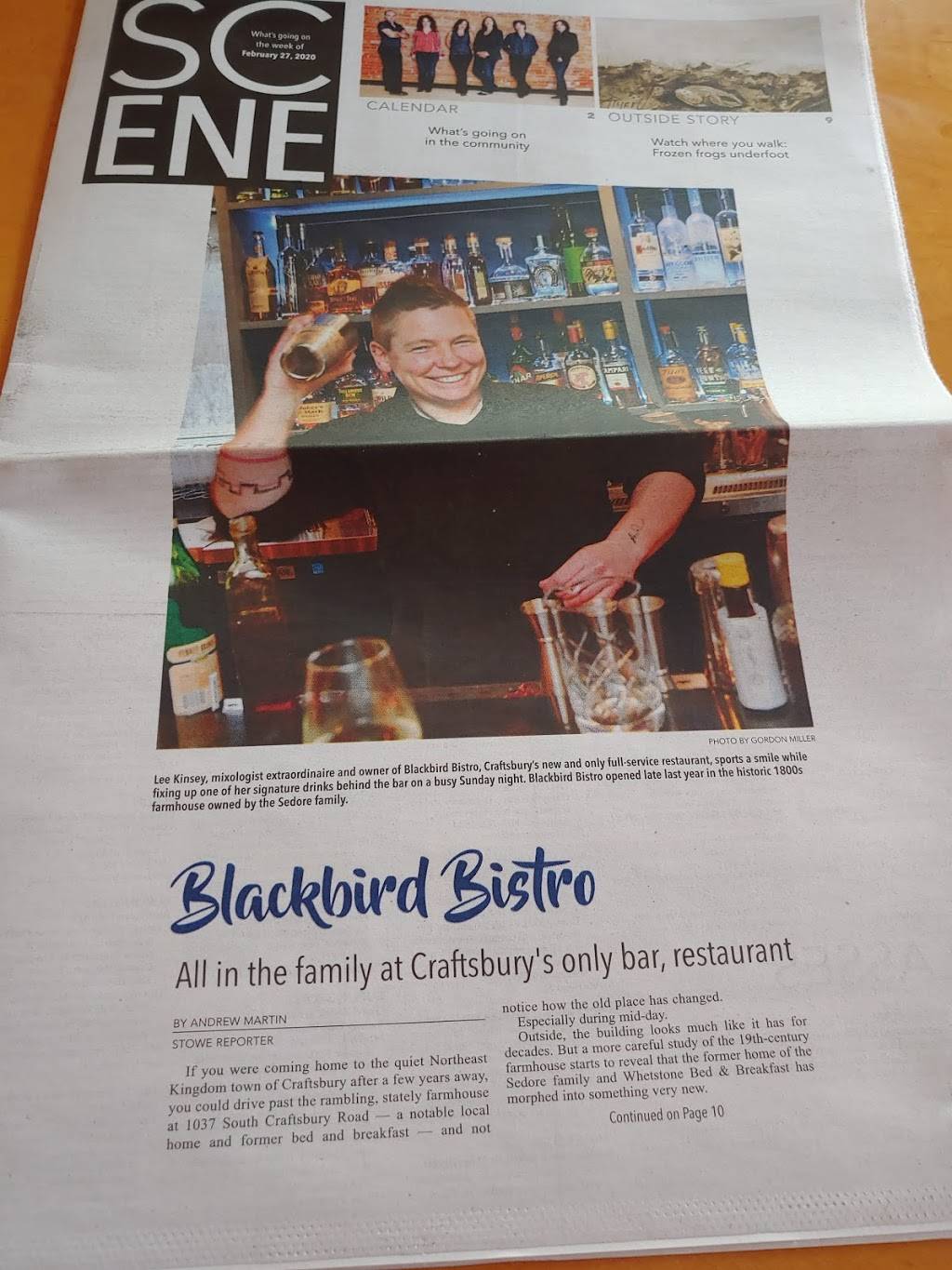 Blackbird Bistro | restaurant | 1037 S Craftsbury Rd, Craftsbury, VT 05826, USA | 8025862400 OR +1 802-586-2400