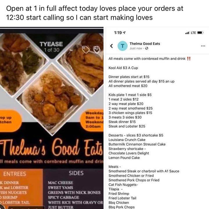 Thelma’s Good Eats | restaurant | 47th Ave, Sacramento, CA 95824, USA | 9169429462 OR +1 916-942-9462