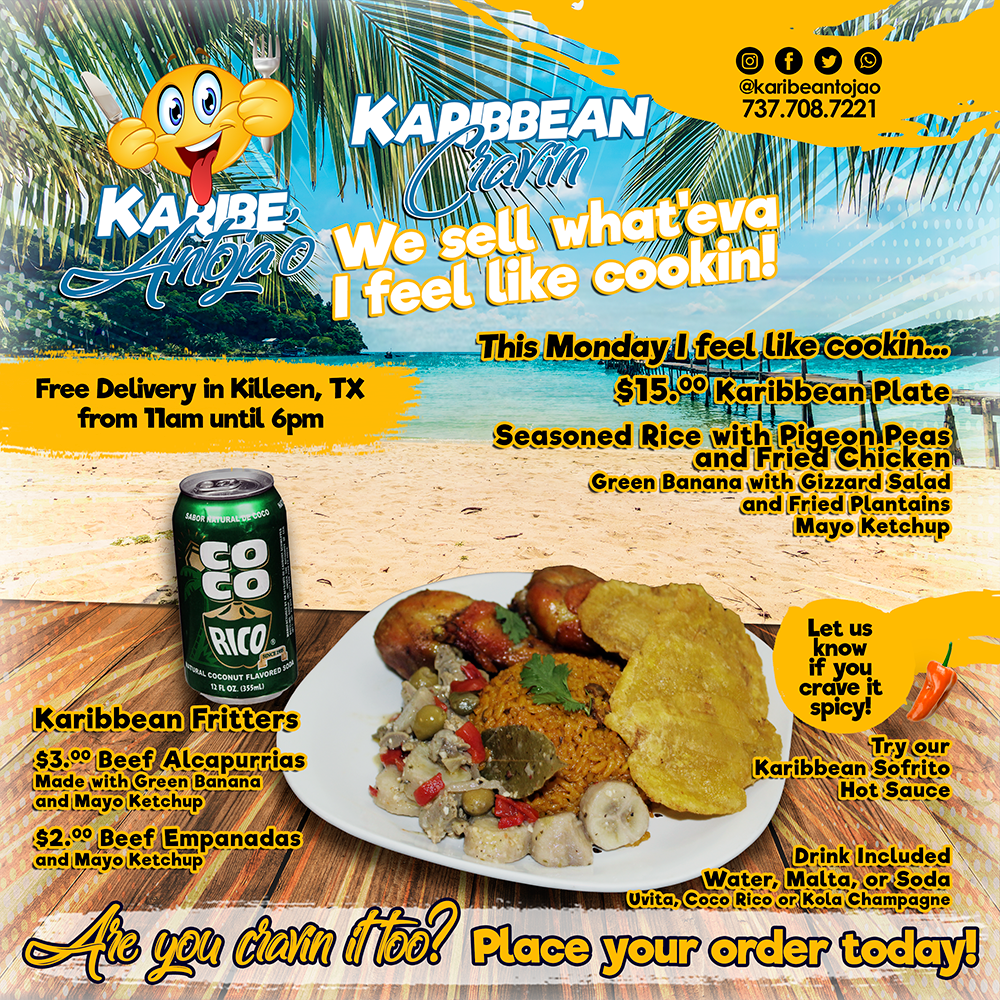 Karibe Antojao | restaurant | Fort Hood Street, Killeen, TX 76541, USA | 7377087221 OR +1 737-708-7221