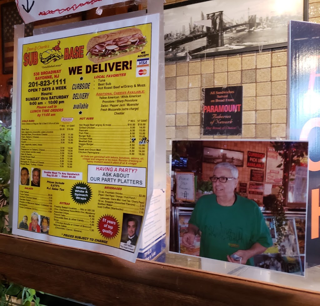 sub base | restaurant | 538 Broadway, Bayonne, NJ 07002, USA | 2018231111 OR +1 201-823-1111
