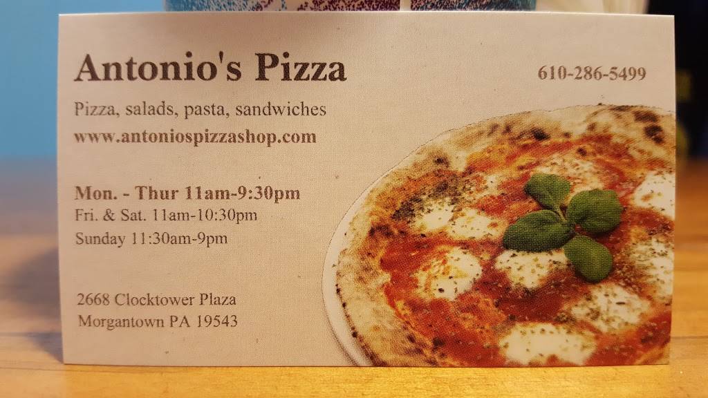 Antonios Pizza | restaurant | 2846 W Main St, Morgantown, PA 19543, USA | 6102865499 OR +1 610-286-5499