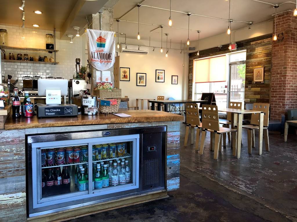 South Alamode Panini & Gelato Company | cafe | 1420 S Alamo St, San Antonio, TX 78210, USA | 2107888000 OR +1 210-788-8000