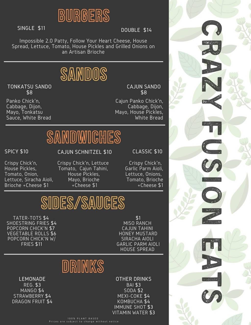 Crazy Fusion Eats | restaurant | 5150 Sepulveda Blvd, Sherman Oaks, CA 91403, USA | 8182903777 OR +1 818-290-3777