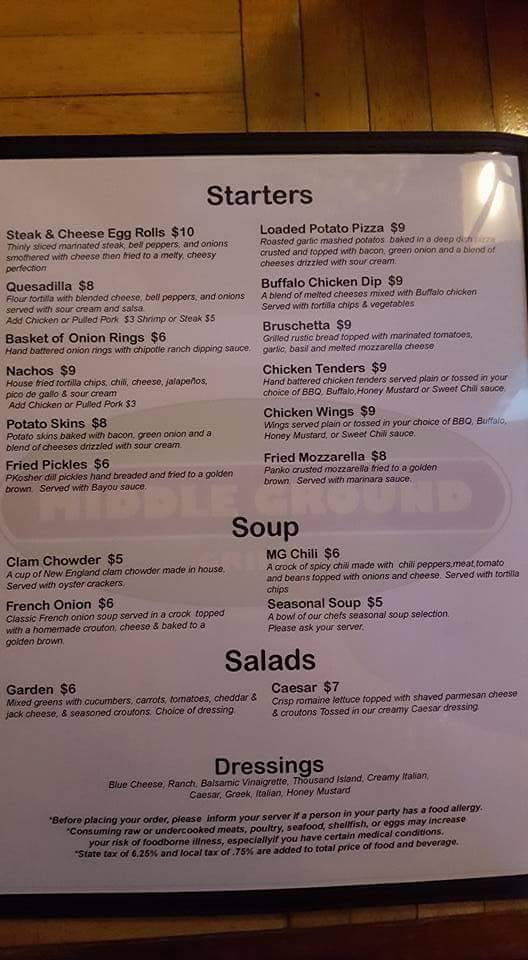 Middle Ground Grill | restaurant | 416 Middle St, Weymouth, MA 02189, USA | 7813379905 OR +1 781-337-9905