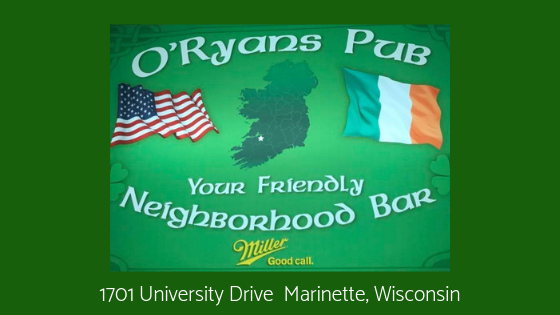 ORyans Pub & Grub | restaurant | 1701 University Dr, Marinette, WI 54143, USA | 7157320011 OR +1 715-732-0011