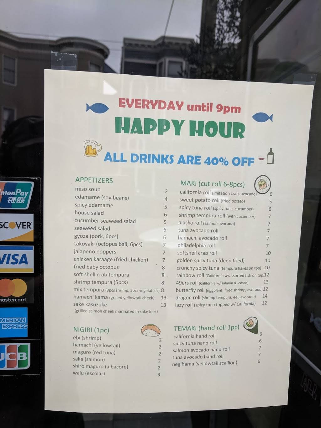 Sushi In Restaurant | restaurant | 2280 Chestnut St, San Francisco, CA 94123, USA | 4154092063 OR +1 415-409-2063